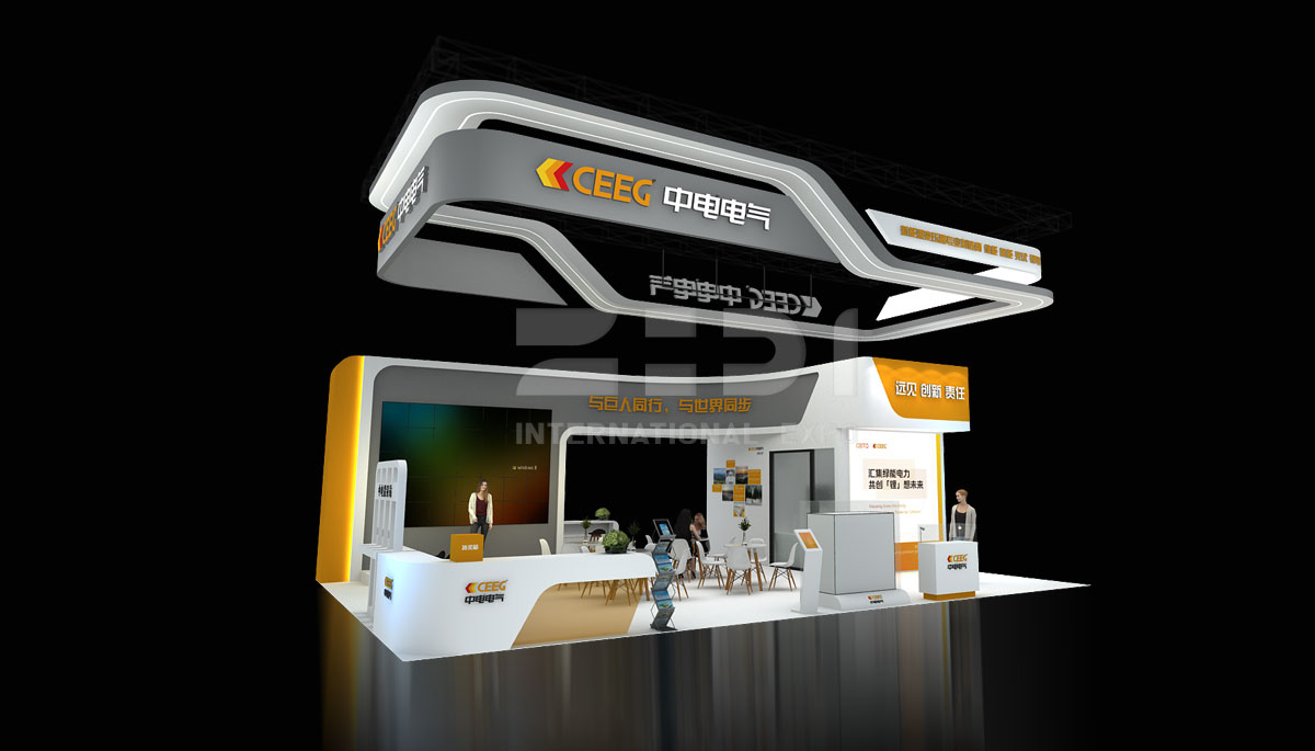 上海儲能鋰展位設計效果圖